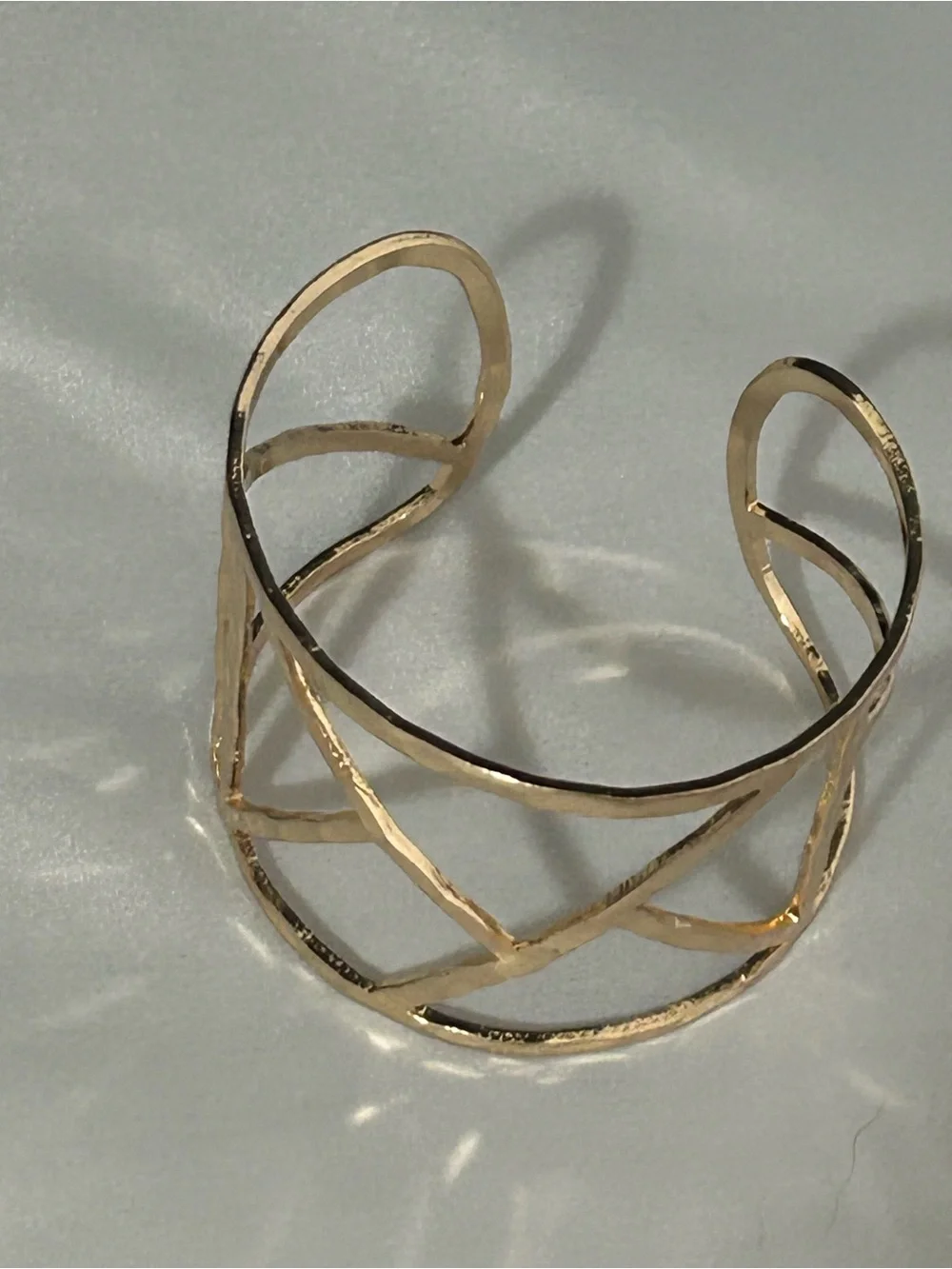 GoldTone Geometric Open Cuff Bracelet